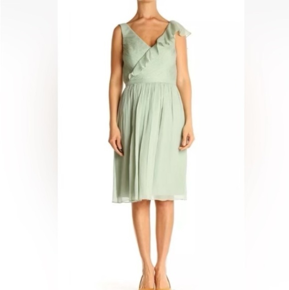 NWT  Silk Crew Dress size 2 wedding bridesmaid Kelly green cocktail fairy core